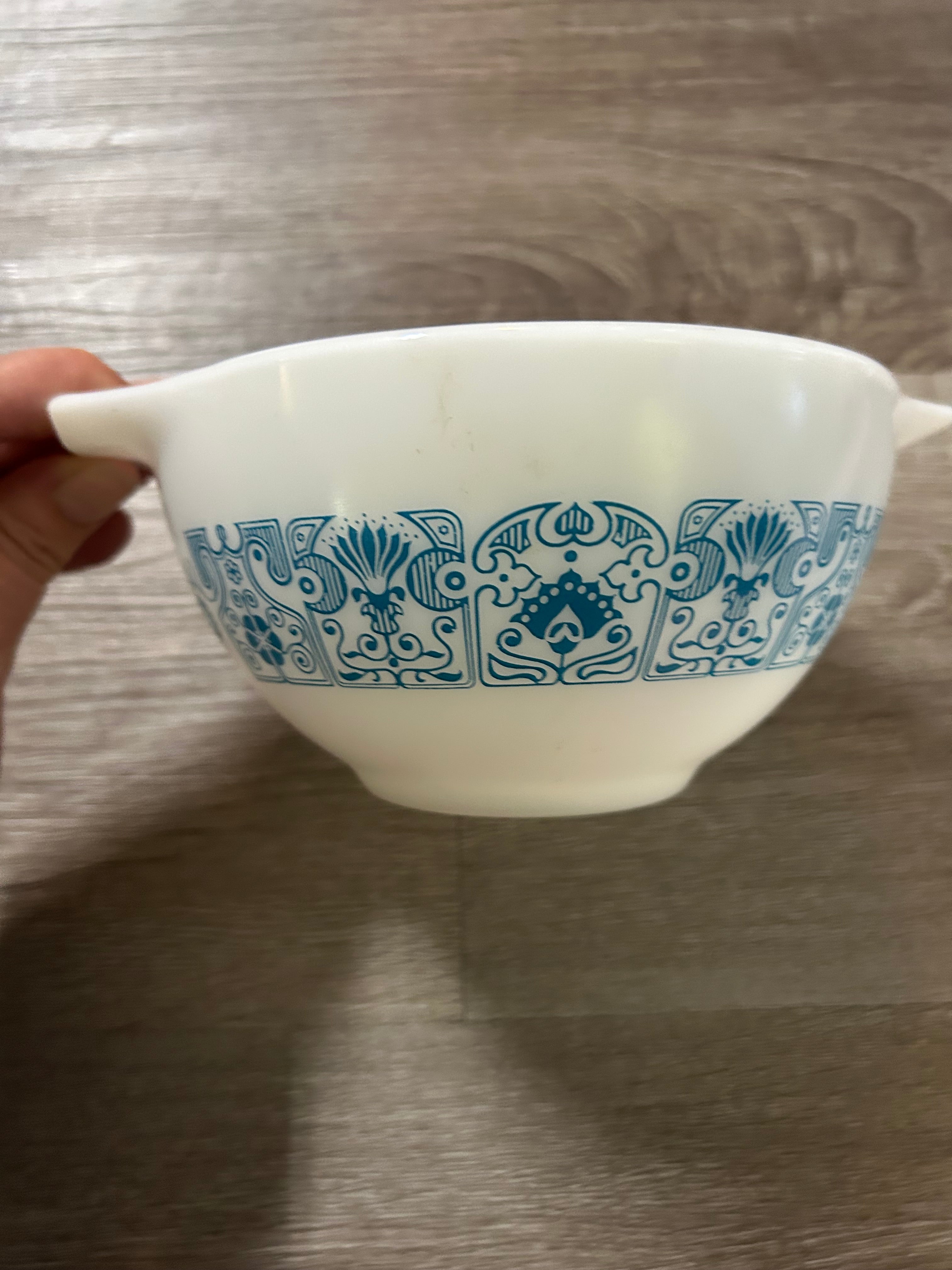 Vintage PYREX Blue Horizon 1-1/2 Pint Cinderella Bowl Nesting #441 USA Mixing 6”