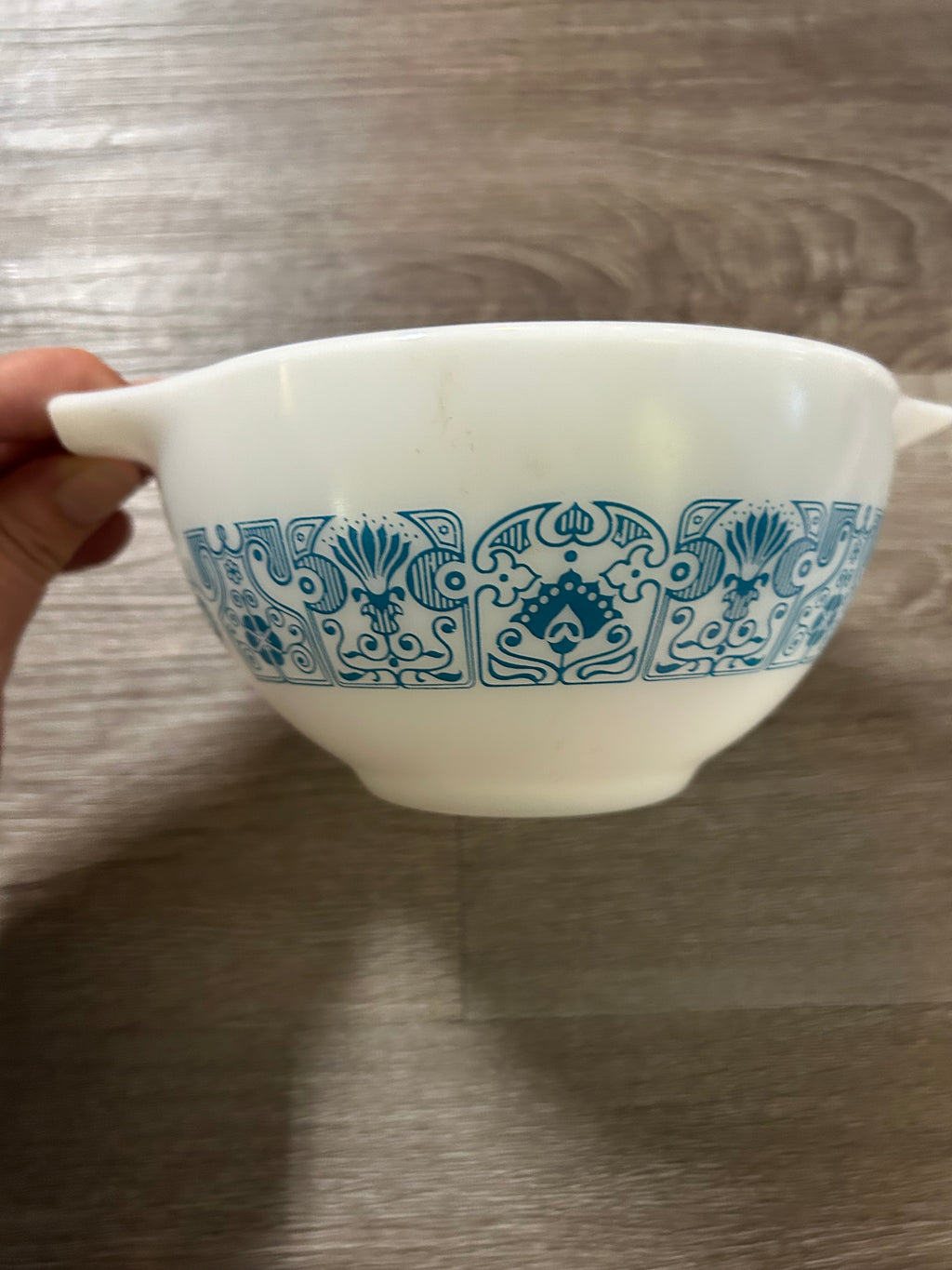 Vintage PYREX Blue Horizon 1-1/2 Pint Cinderella Bowl Nesting #441 USA Mixing 6”