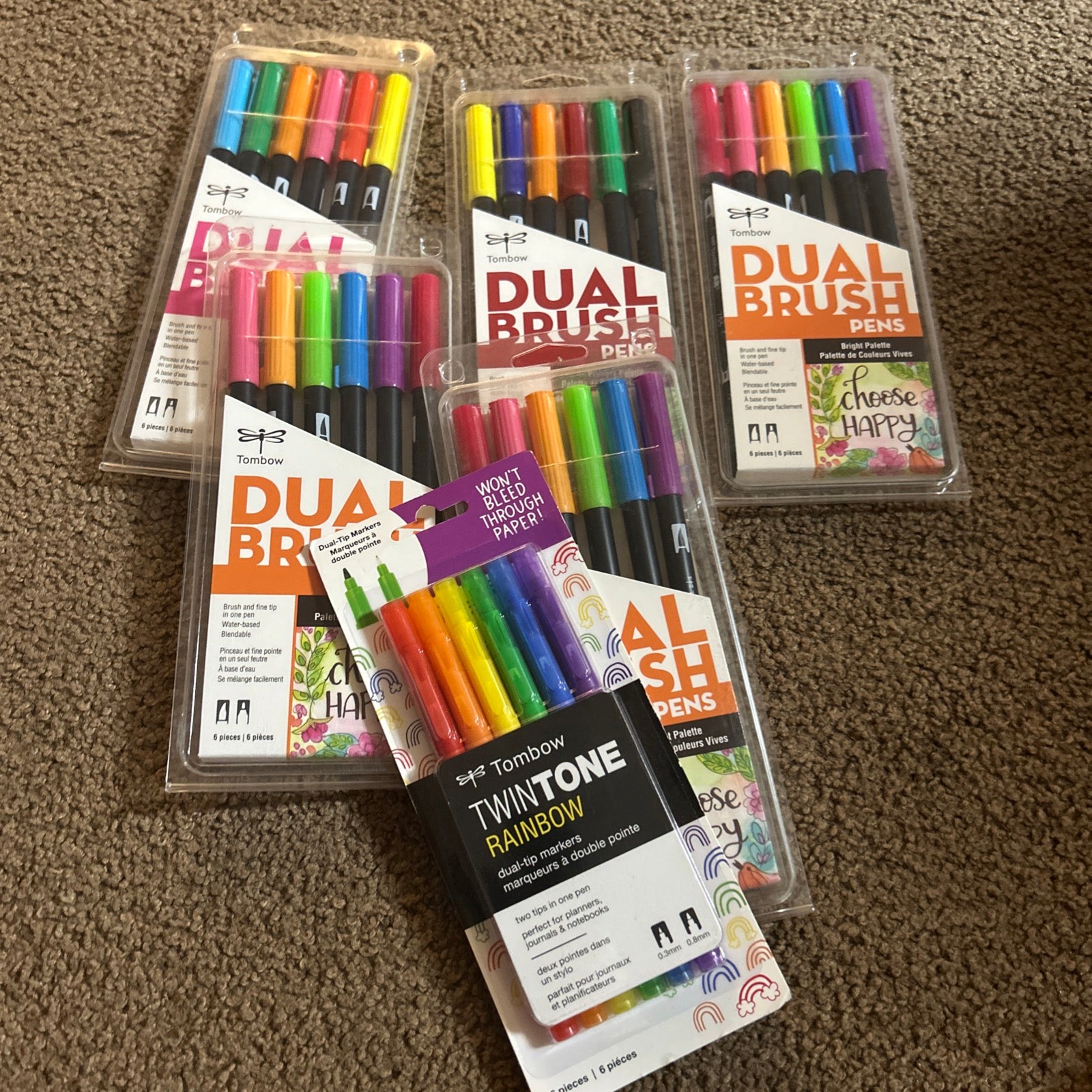Tombow Dual Brush Pen Art Markers  6-pack - 6 sets
